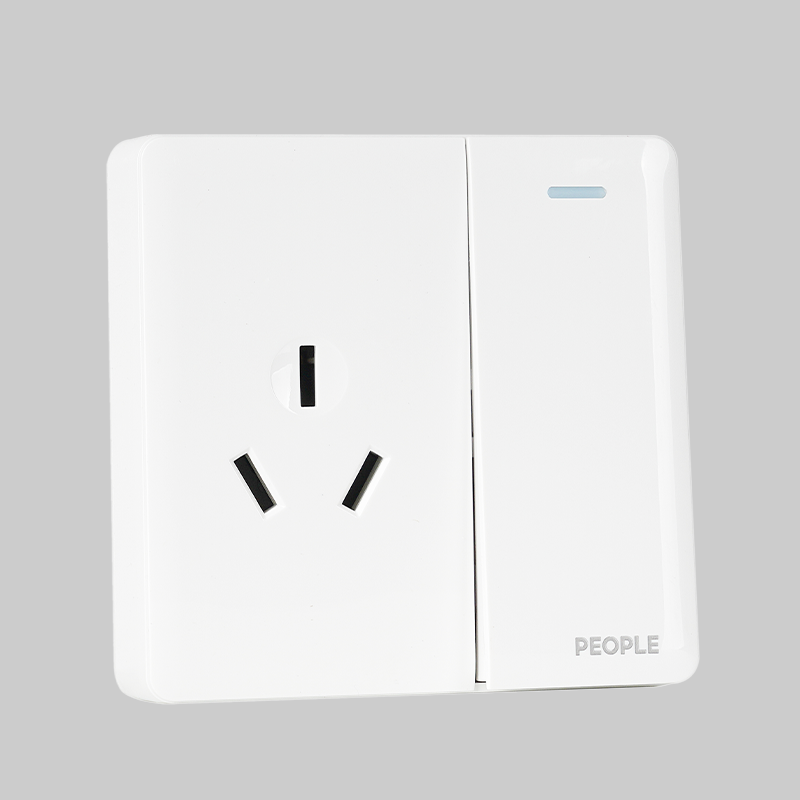 人民电器?联带三极16A插座(RM6) 